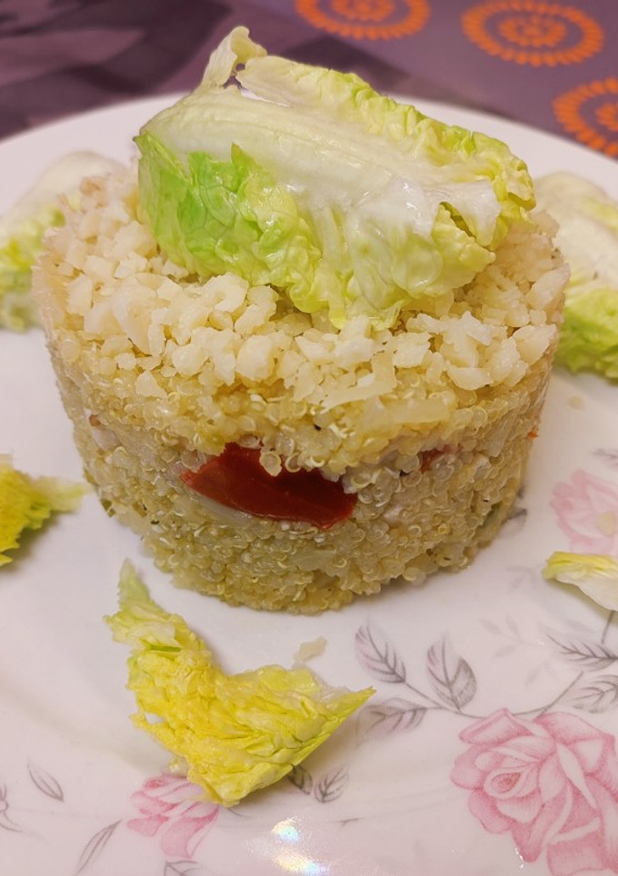 Una foto de Risotto de quinoa con pollo