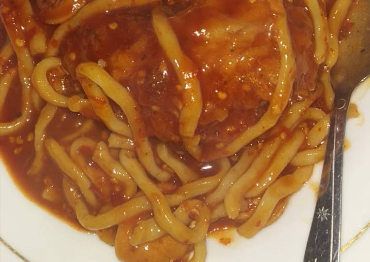 Udon saus spagetty
