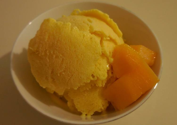 Simple Way to Prepare Perfect Mango Ice-cream - only 3 ingredients