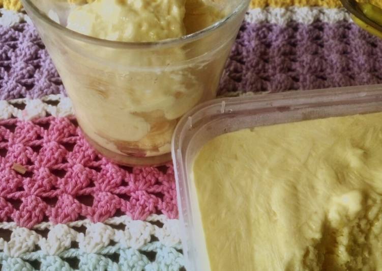 Cara Membuat Es cream mangga mix kweni #5resepbaruku Untuk Pemula!