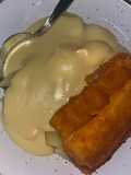 Senf Eier mit fischstäbchen (Omas Rezept) mit Kartoffeln (comfort food)