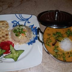 A picture of Dhaba Makhani Moong Masoor Dal.