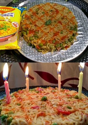 A picture of Cake with Maggi.