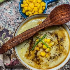 A picture of Chicken & Corn 🌽 Chowder Soup 🍲|Creamy Chicken & Corn Soup.