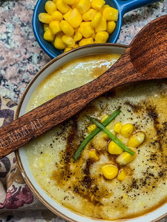 A picture of Chicken & Corn 🌽 Chowder Soup 🍲|Creamy Chicken & Corn Soup.