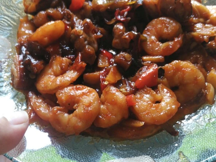 Cara Mudah Membuat Resep  Udang cumi asin pedas manis yang Enak, Lezat