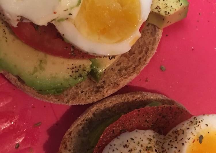 Recipe of Homemade Avocado and egg open faced English muffin