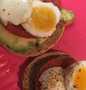 Recipe Avocado and egg open faced English muffin the Delicious Makes you drool