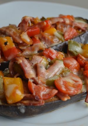 Una foto de Berenjenas rellenas de bacon