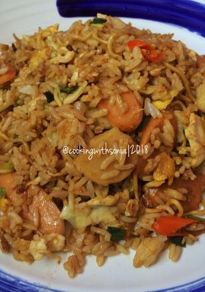 Foto resep Magelangan Warmindo (Nasi Goreng Mawut / Mie Nastel) #StepByStep