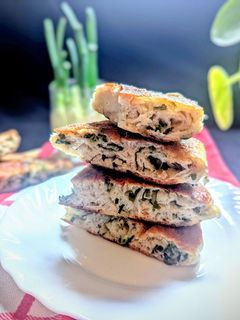 發麵厚蔥油餅 - 天然酵種(棄種)應用 的食譜成品照片