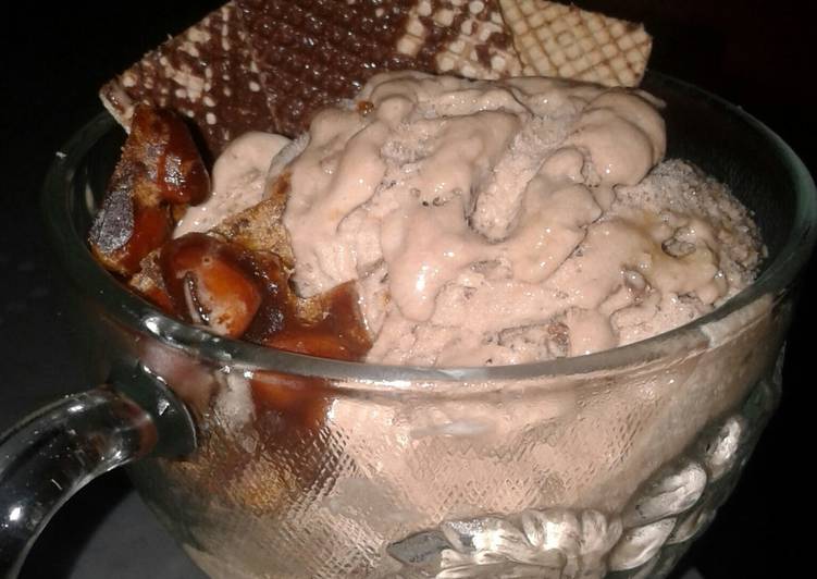 Ice cream choco banana no mixer