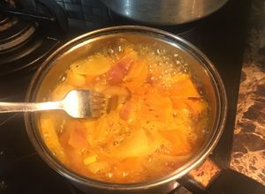 Una foto de Crema de zapallo