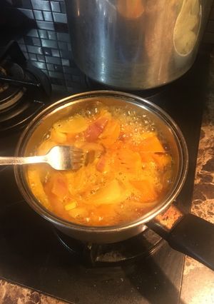 Una foto de Crema de zapallo