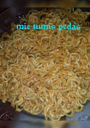 Foto resep Mie tumis pedas