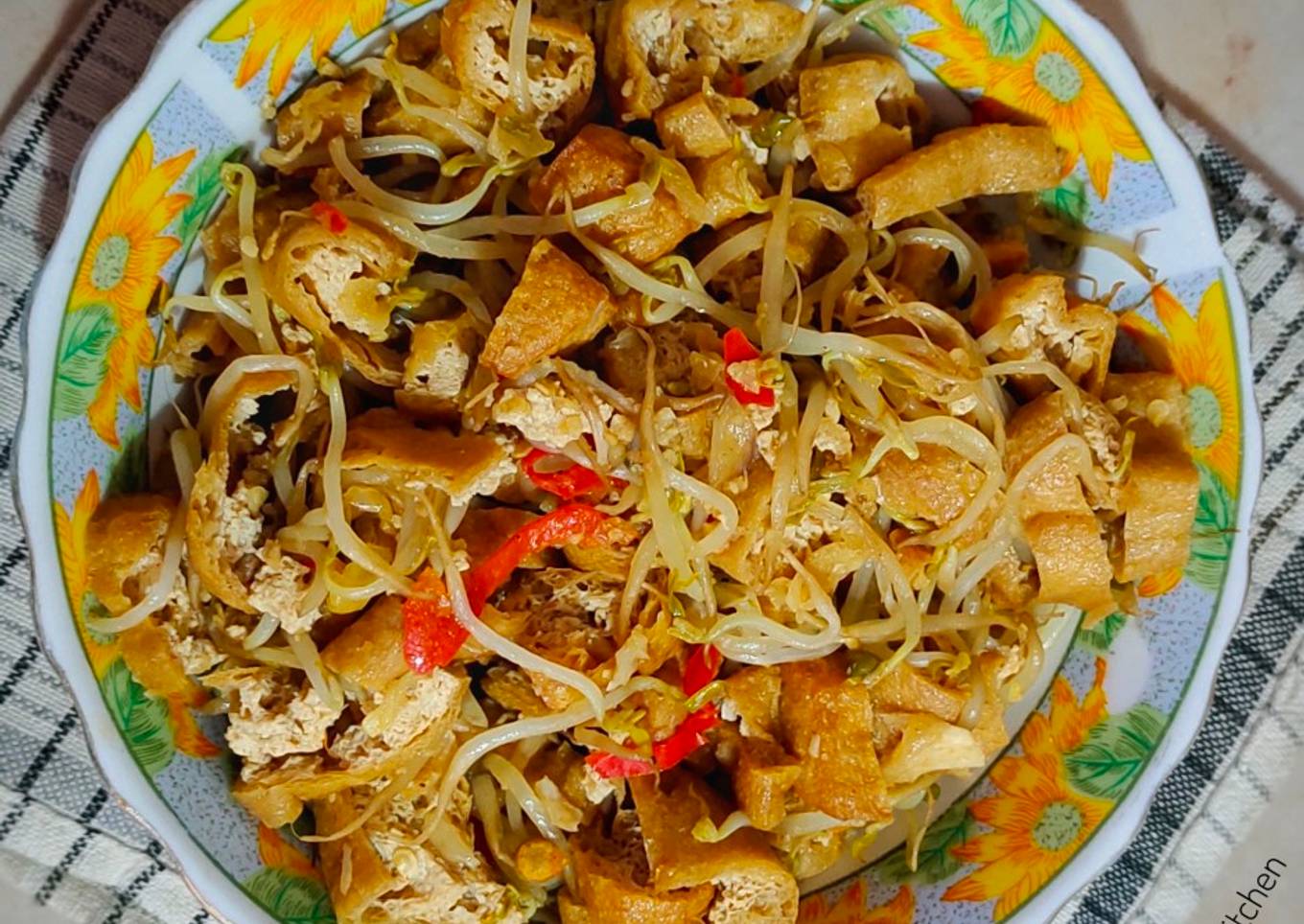 Oseng Tahu Tauge (kecambah)