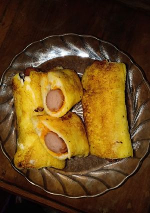 Foto resep Roti gulung sosis keju mayo pedas