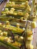 Ananas auf Gebackenem Lauch