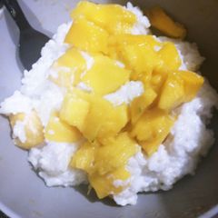 A picture of Sticky Coconut Mango Rice.