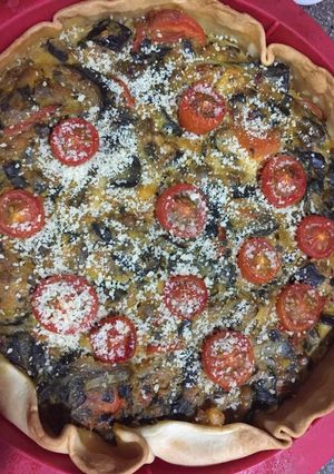 Una foto de Tarta de espinaca y crema de choclo