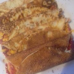 A picture of Tasty pizza pancakes.