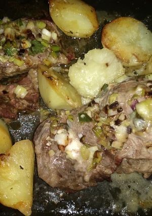 Una foto de Tapa de nalga con papas al horno
