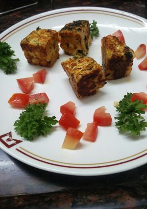 A picture of Herbed Paneer bites.