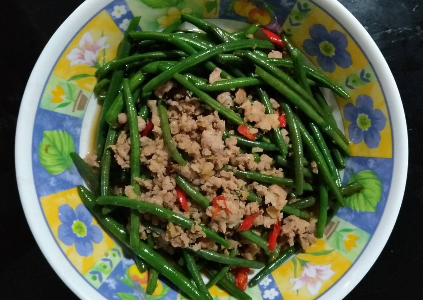 Baby Buncis Daging Cincang
