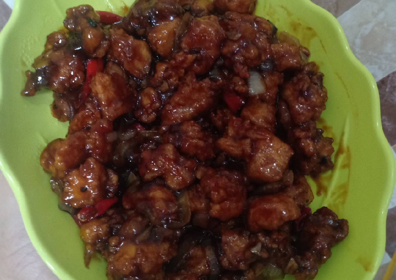 7. Ayam Saus Lada Hitam Saori