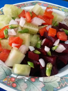 A picture of Beetroot Cucumber Salad.