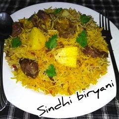 Sindhi biryani A picture of Sindhi biryani.