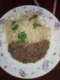 Spaghetti served with mincedmeat#authormarathon#4weekschallenge#