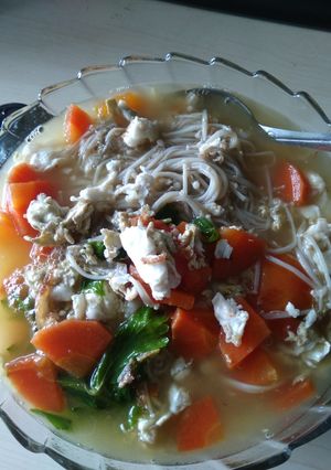 Foto resep Sop jamur Enoki dan telur (Indomie KW untuk diet DEBM)