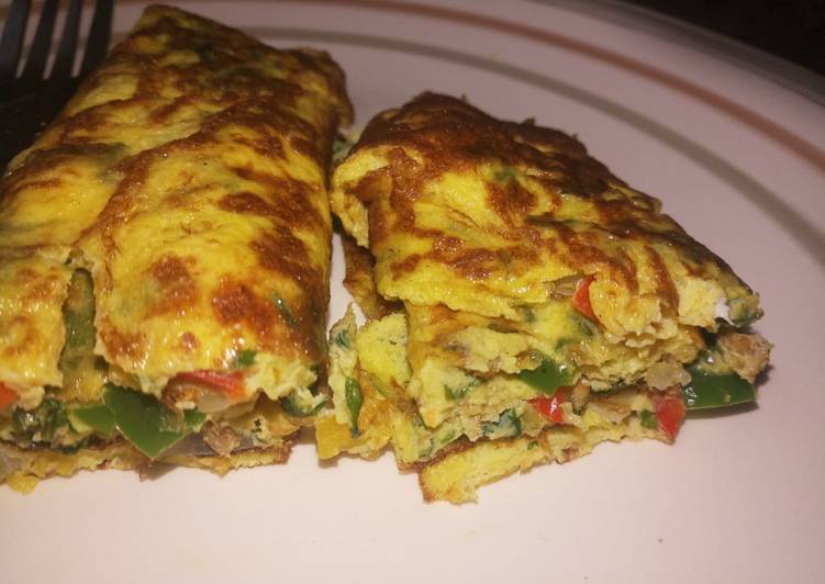 Recipe of Homemade Omelette egg roll