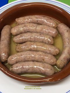 Una foto de Salchichas a la sidra