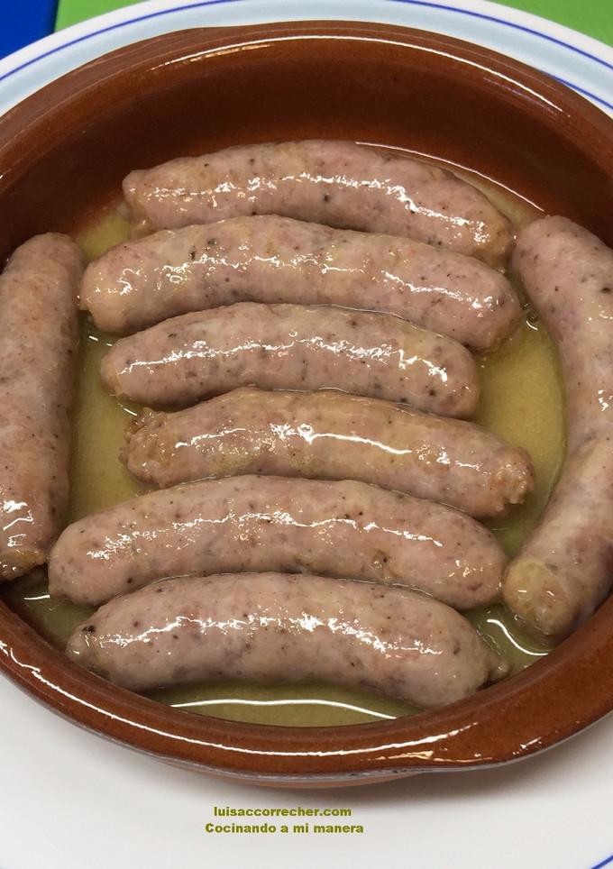 Una foto de Salchichas a la sidra