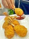 Crispy Chicken Drumsticks Stuffed With Mashed Potatoes & Cheese