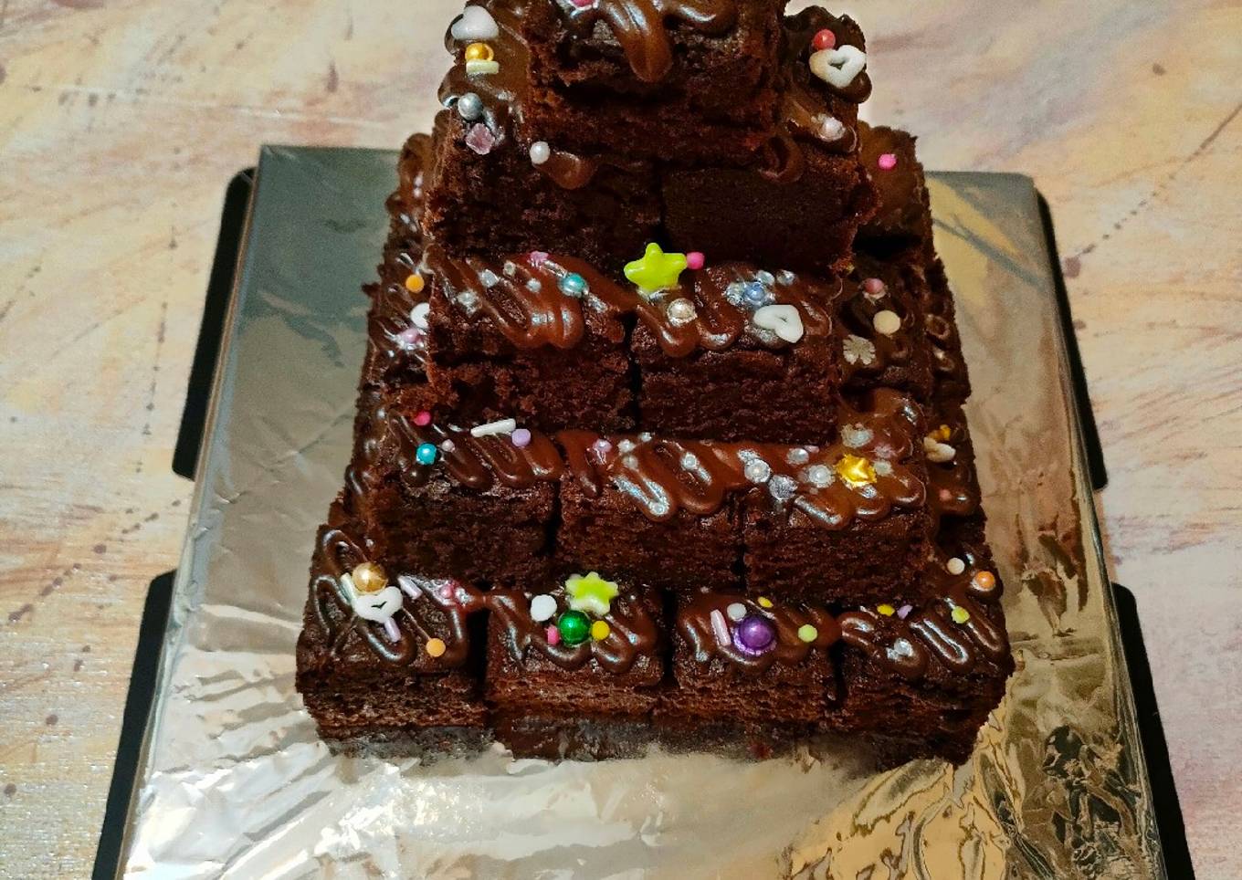 Bagaimana Menyiapkan Kladdkaka / Swedish Chocolate Tower Anti Gagal