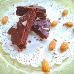 A picture of Eggless Whole-wheat Nutella Brownies.