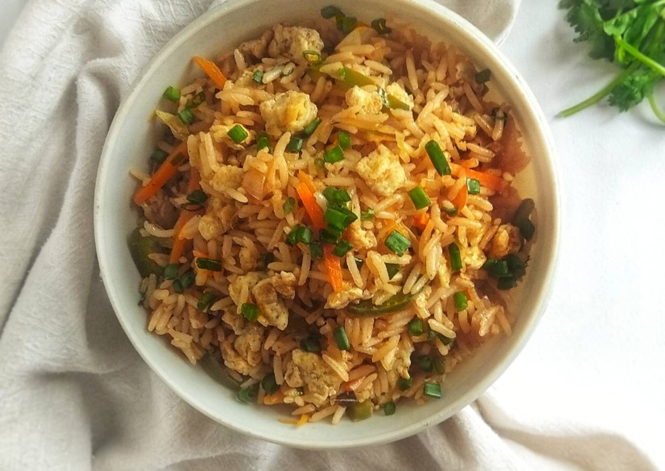 Scrambled Egg Fried Rice Indo-Chinese Style