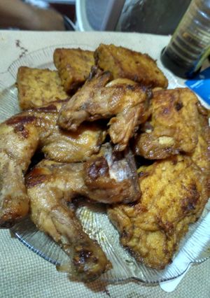 Foto resep Tahu tempe dan ayam bacem