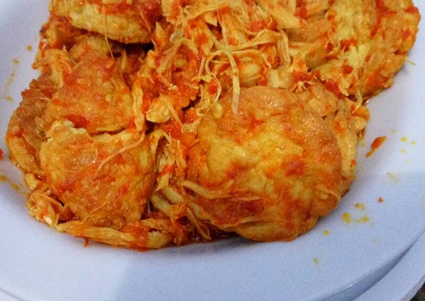 Tofu ayam suwir balado