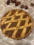Crostata di castagne con frolla all' olio e nocciole