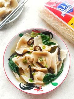 Foto resep Vegan wonton soup