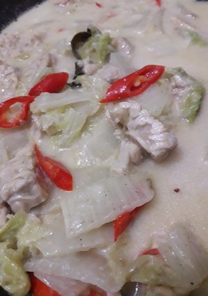 Foto resep Sawi putih Tempe Masak Santan