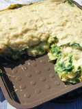 Torta Verde con Espinaca y Salsa Blanca