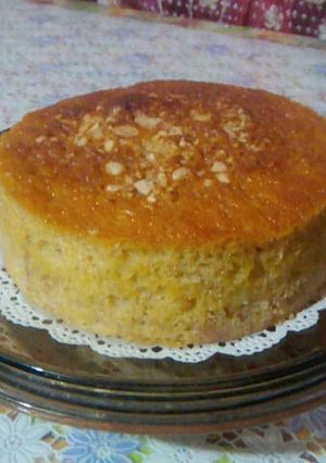 A picture of Banana Crunch using Pancake Mix.