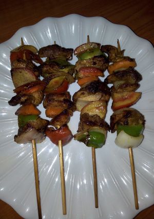 A picture of Chicken kebab.