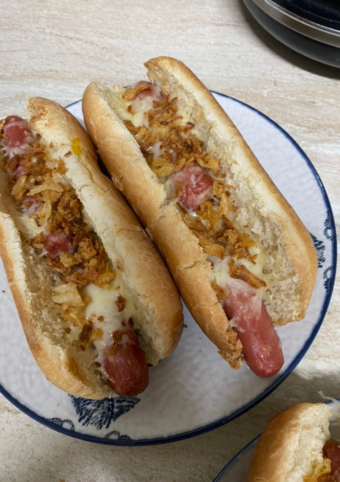 Una foto de Hot dogs gratinados en airfryer