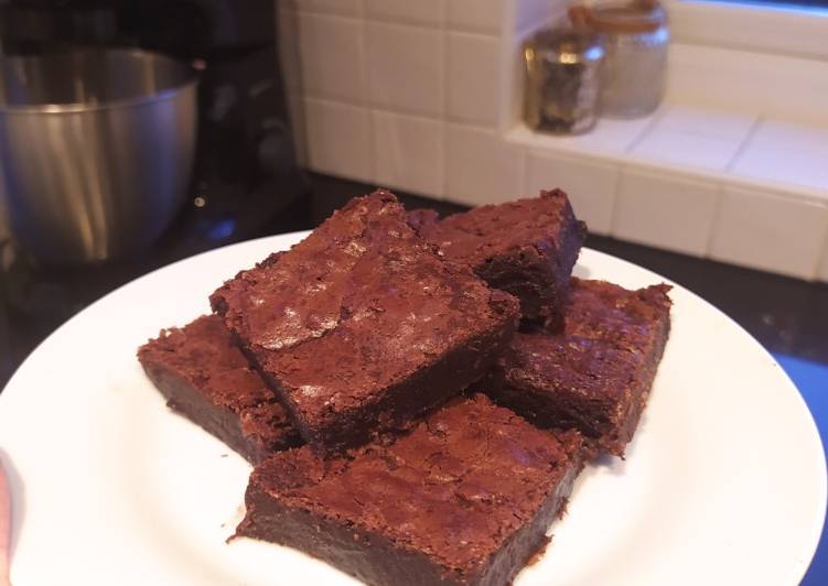 Step-by-Step Guide to Prepare Super Quick Homemade Fudgy chocolate brownies